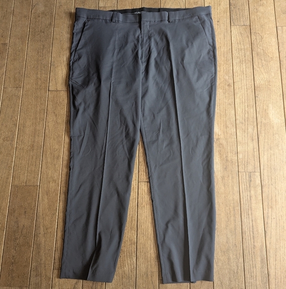 Men's Alfani Gray Pleated Front Straight Leg Dress Pants Size 40x30 - Picture 1 of 4